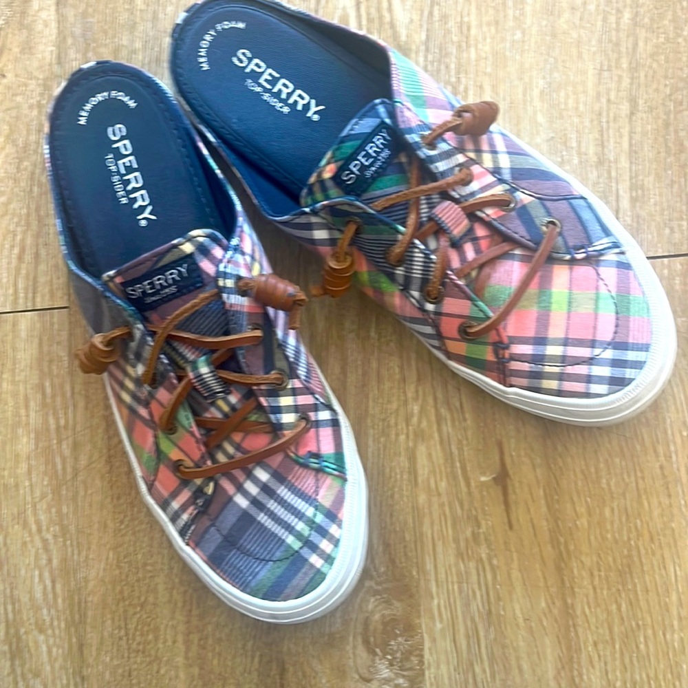 Plaid Perry Mules Sz 7 EUC